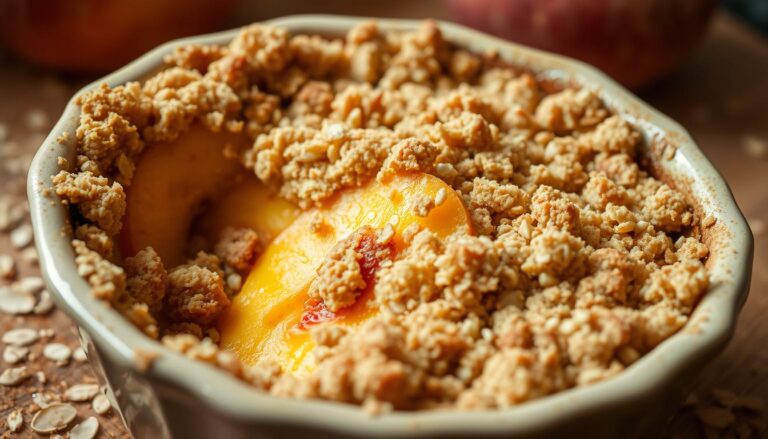 delicious peach crumble recipe